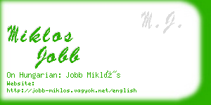 miklos jobb business card